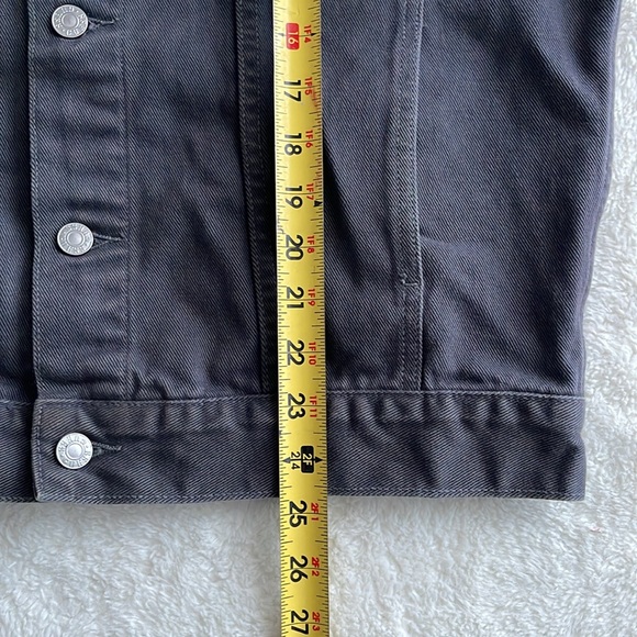 Vintage 90s Guess Authentic Jeans Gray Denim Jacket Mens Made in USA Size M - Picture 10 of 13